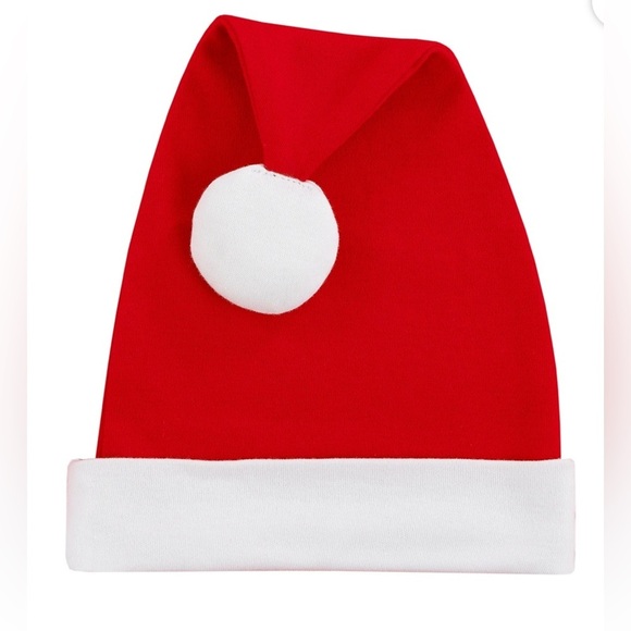 NWT Christmas muslin swaddle & beanie Santa hat infant unisex boy girl - Picture 3 of 8